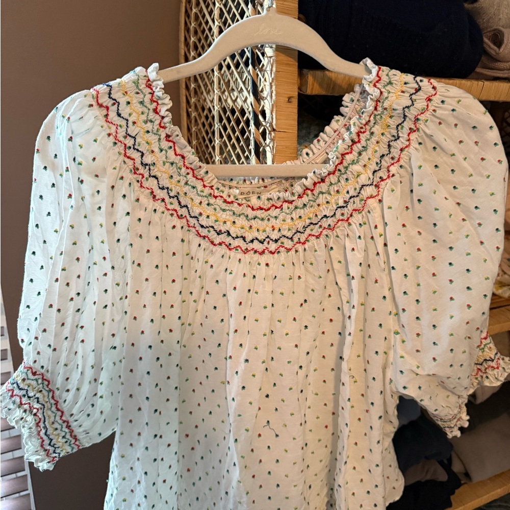 Doen Arabella embroidered top
